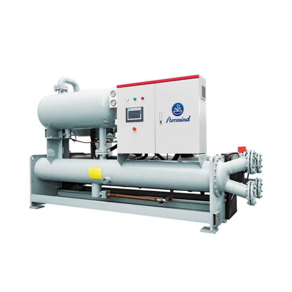 how does a water cooled screw chiller work